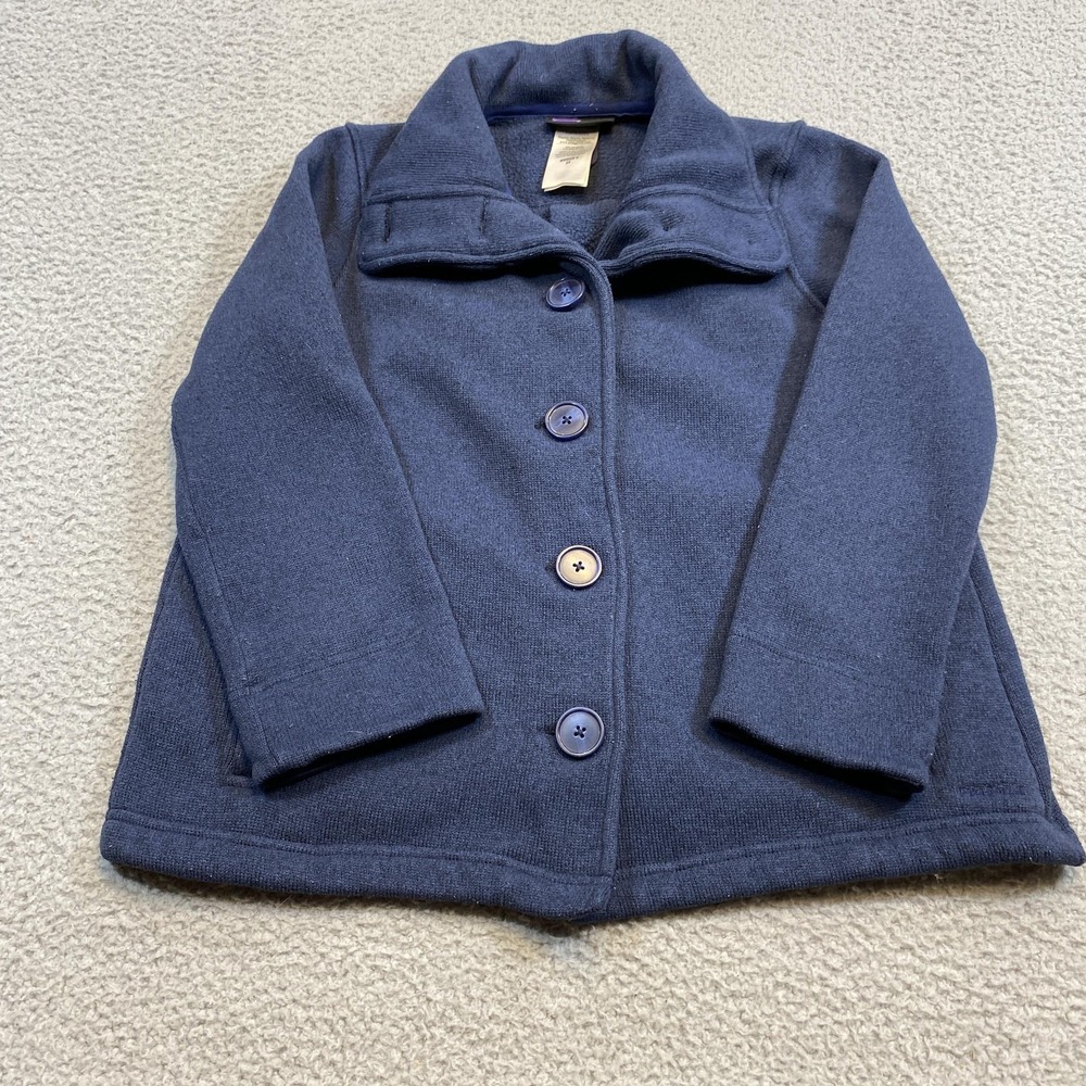 Patagonia Better Sweater Coat Womens XS Blue Fleece Jacket Peacoat Button Front